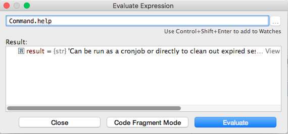 Inspecting variables