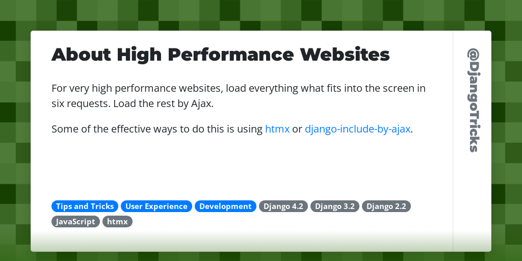 About High Performance Websites