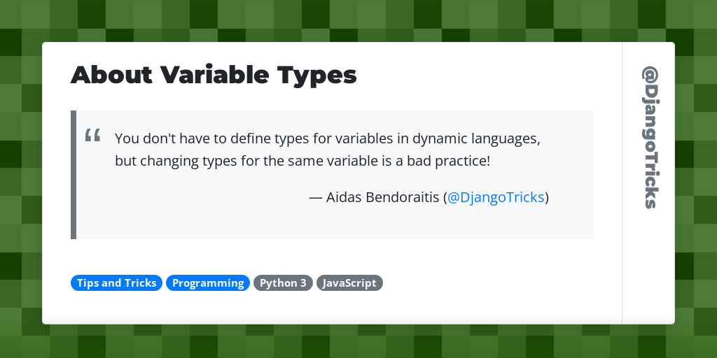 About Variable Types