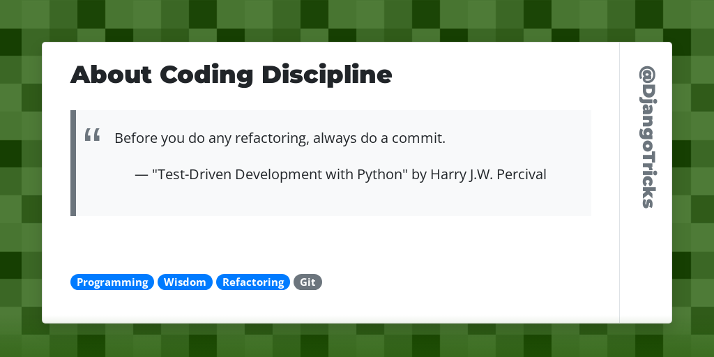 About Coding Discipline