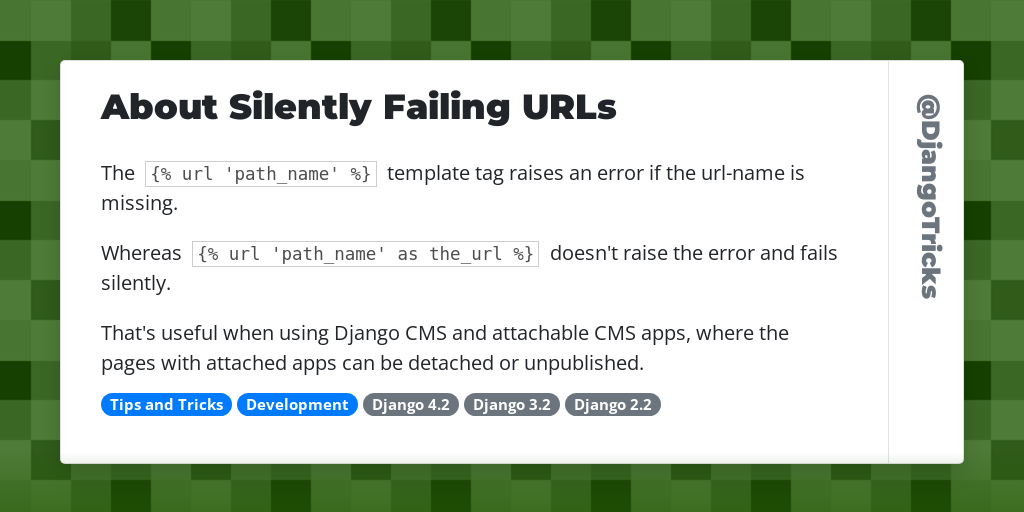 About Silently Failing URLs