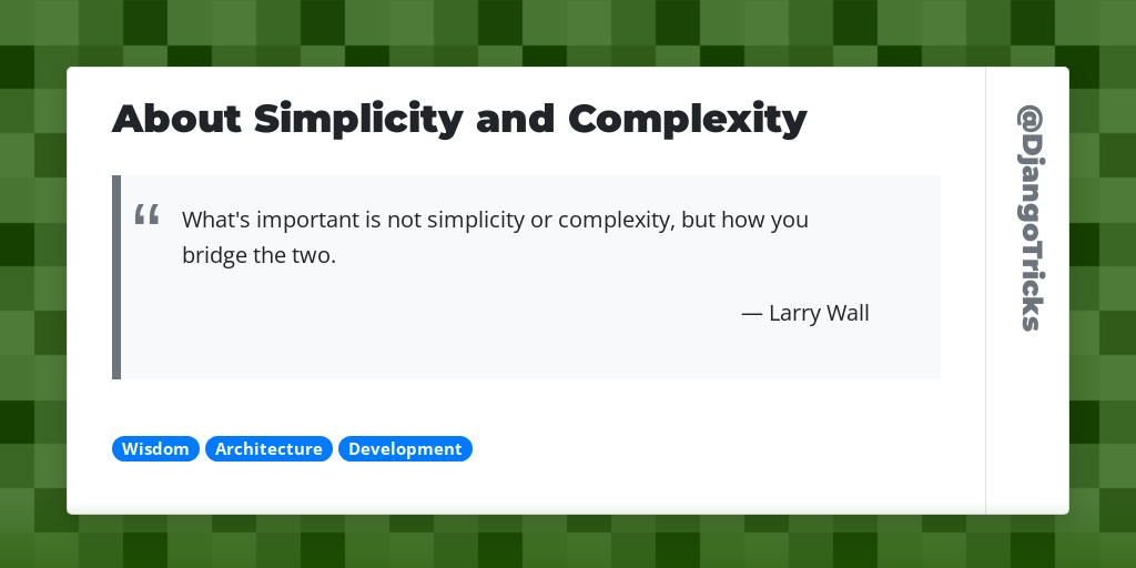 About Simplicity and Complexity