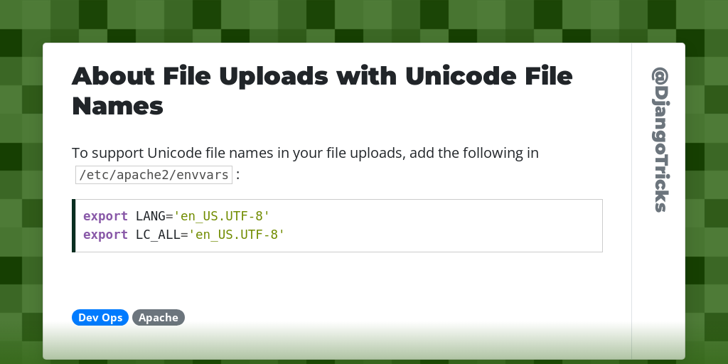 About File Uploads with Unicode File Names