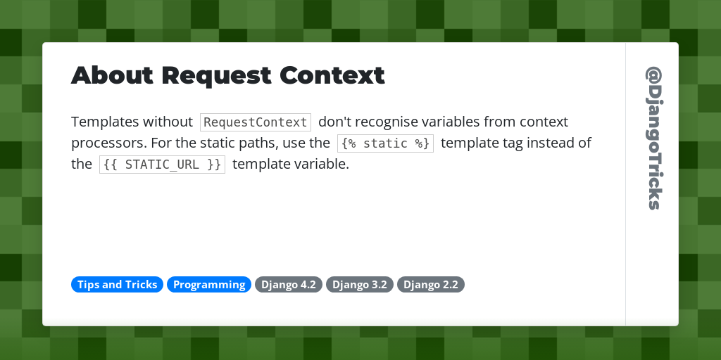 About Request Context