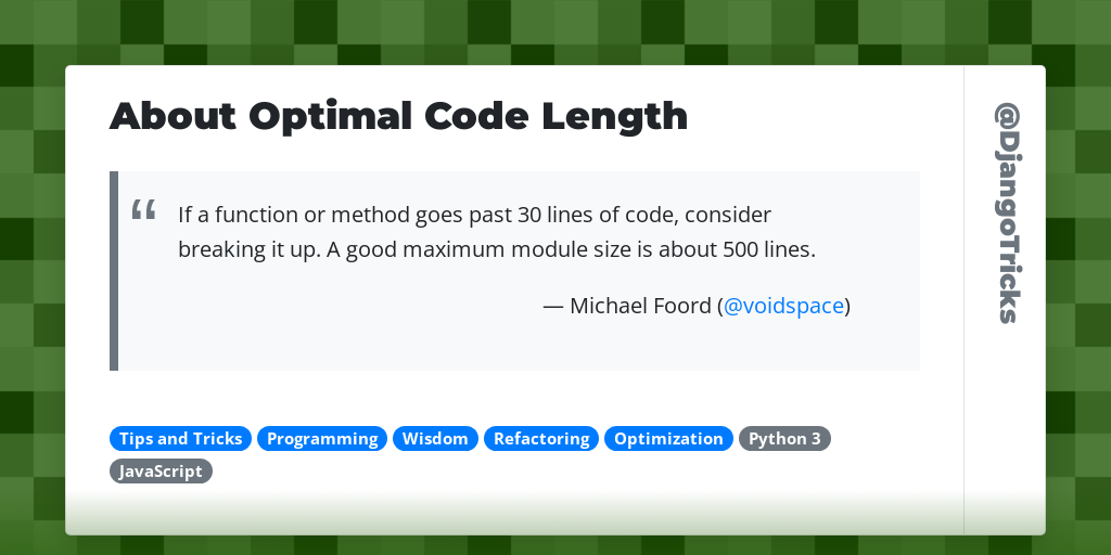 About Optimal Code Length