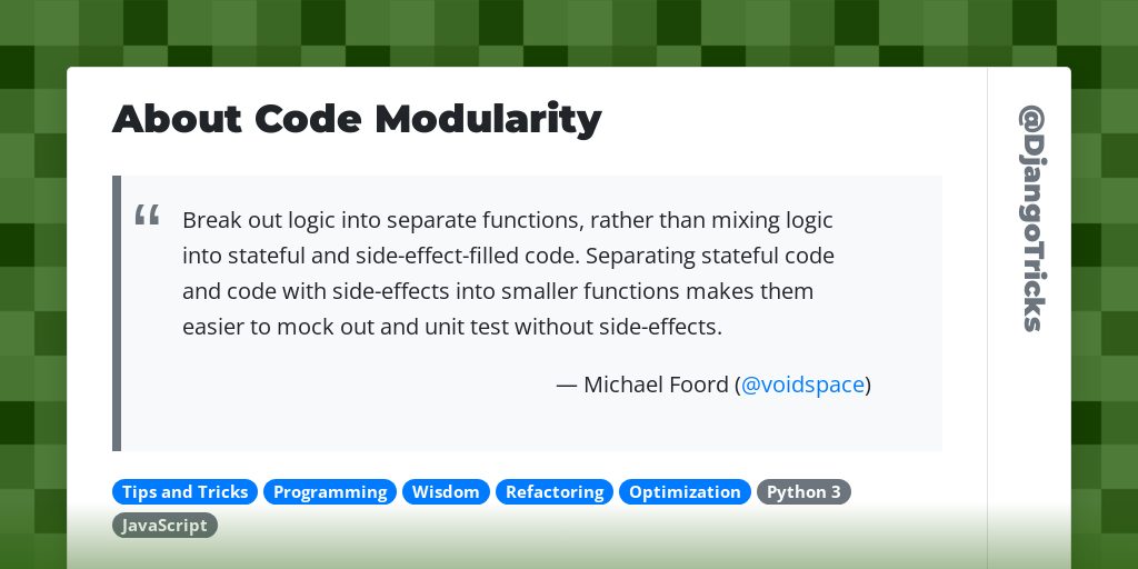 About Code Modularity