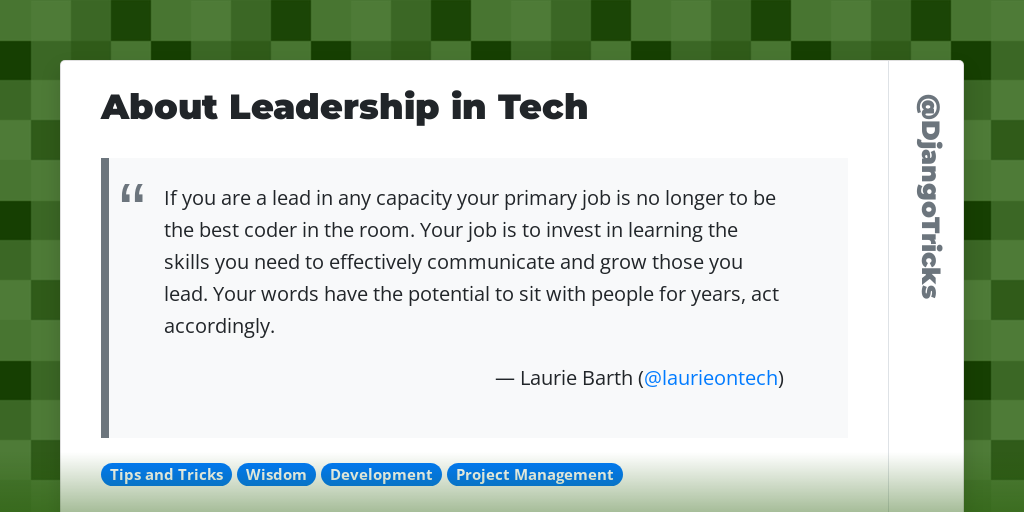 About Leadership in Tech