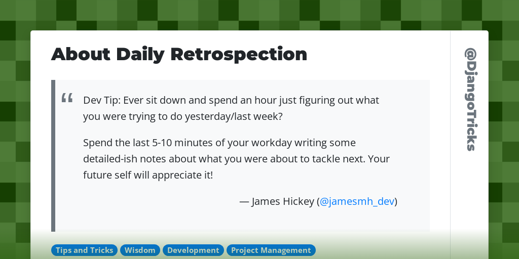 About Daily Retrospection