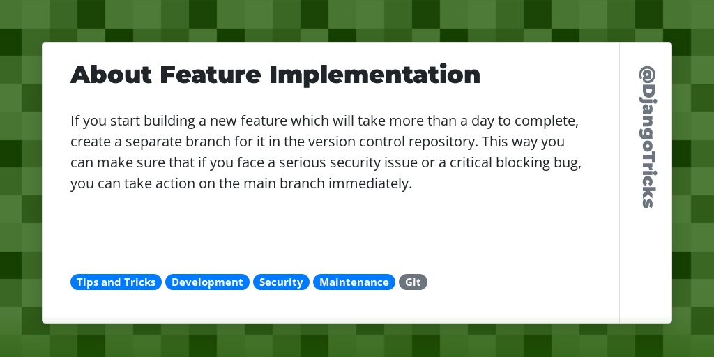 About Feature Implementation