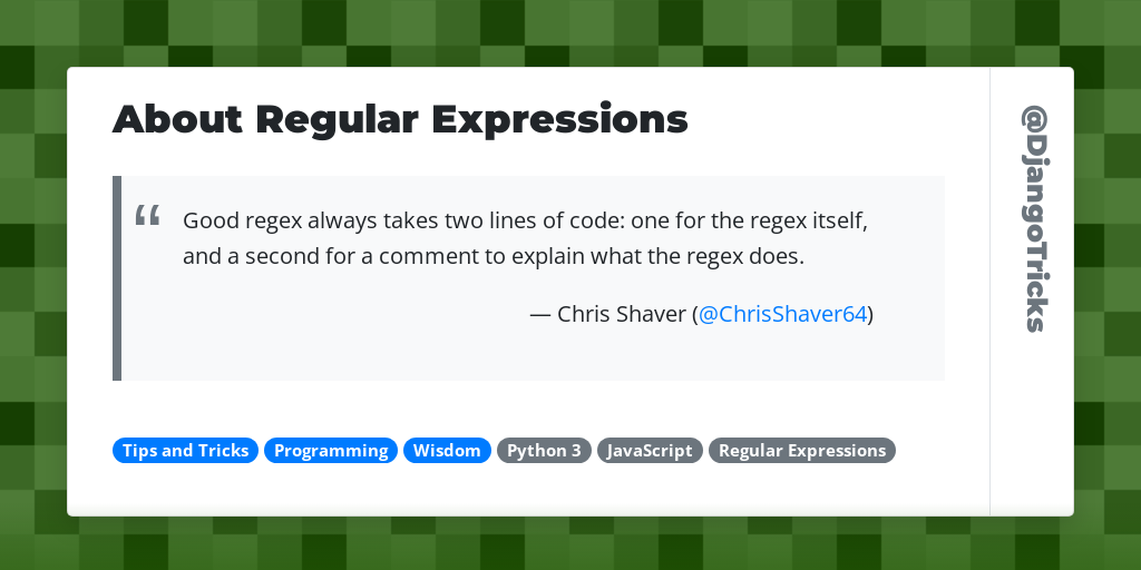 About Regular Expressions