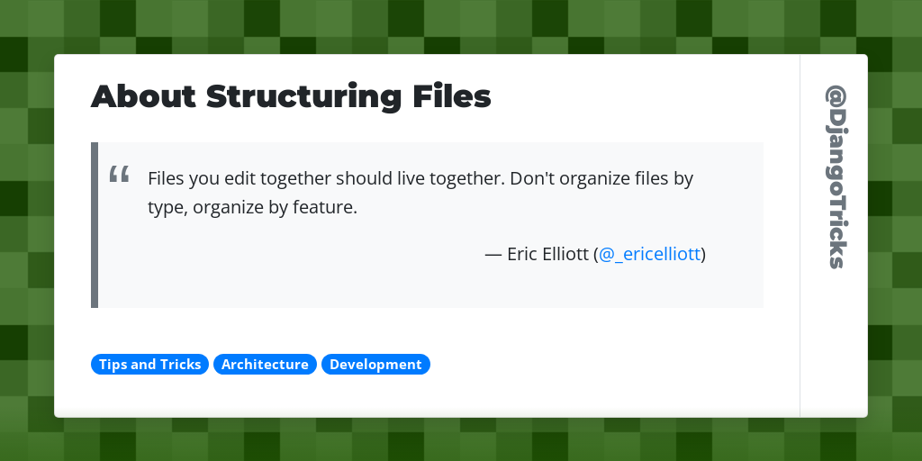 About Structuring Files