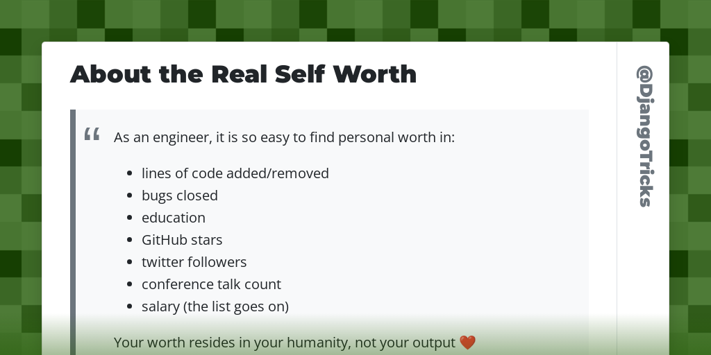 About the Real Self Worth