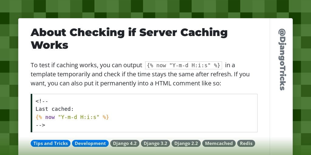 About Checking if Server Caching Works