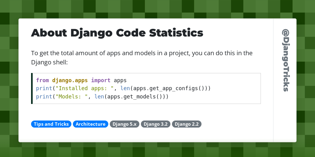 About Django Code Statistics