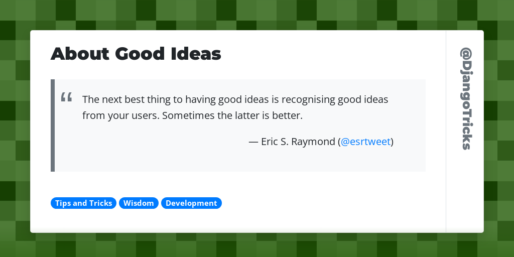 About Good Ideas