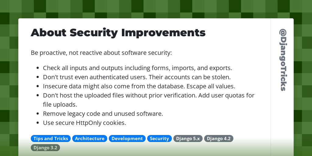 About Security Improvements