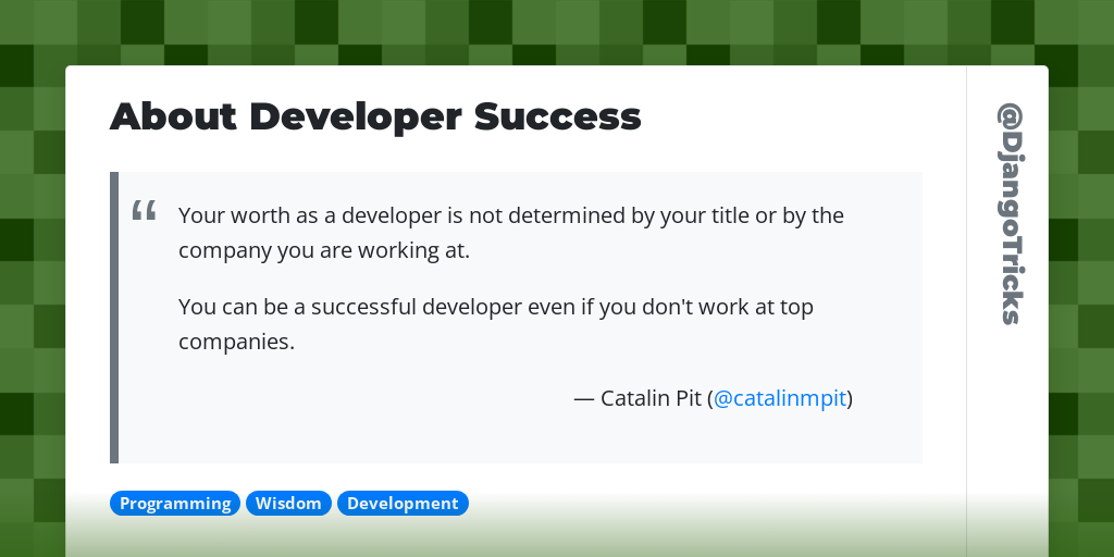 About Developer Success