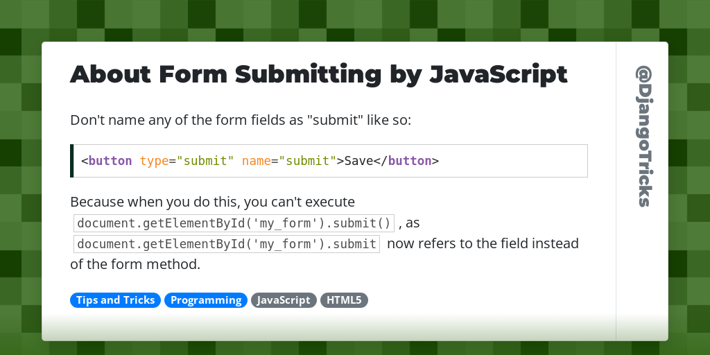 About Form Submitting by JavaScript