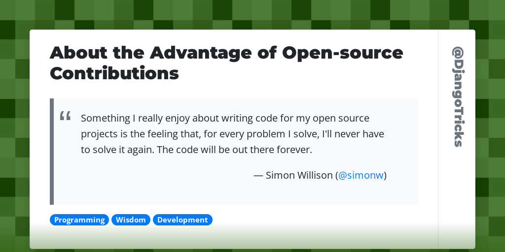 About the Advantage of Open-source Contributions