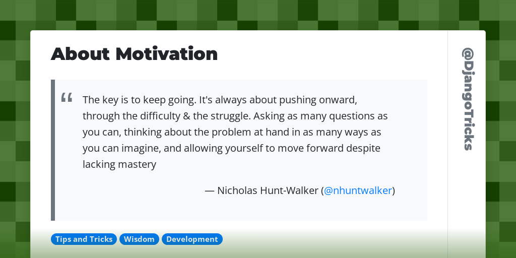 About Motivation