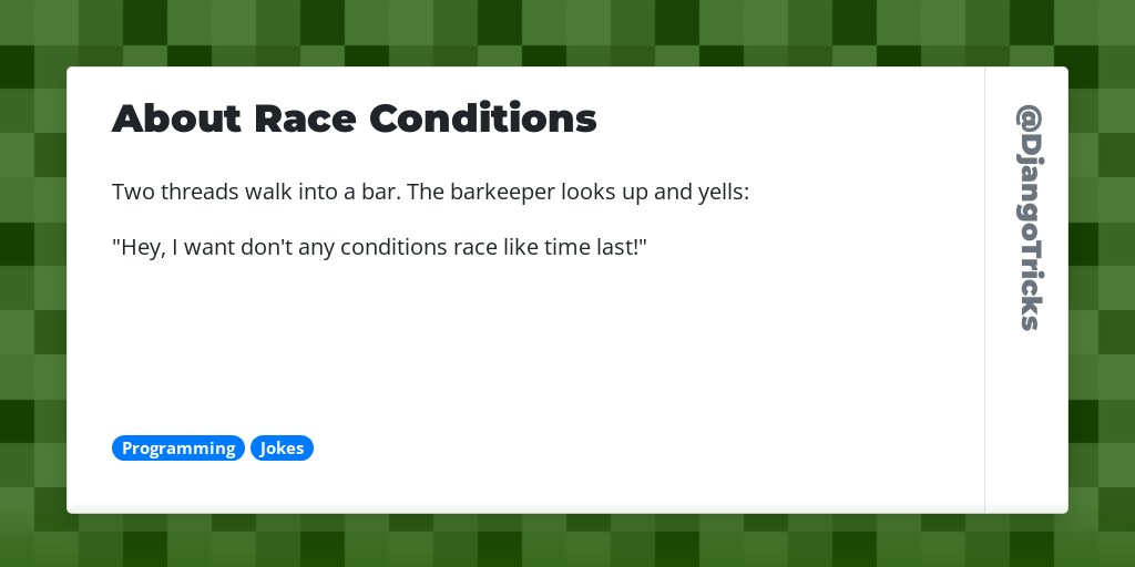 About Race Conditions