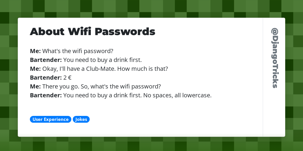 About Wifi Passwords