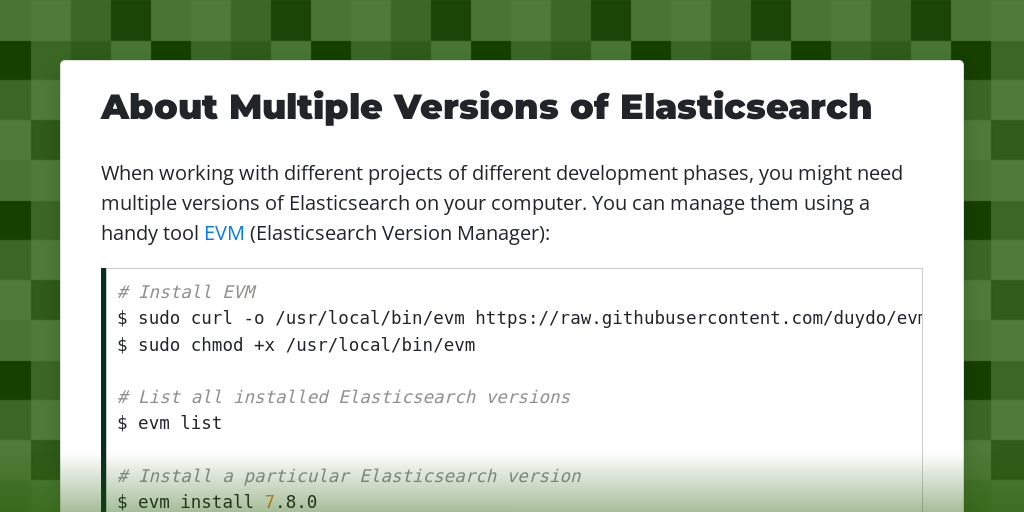 About Multiple Versions of Elasticsearch