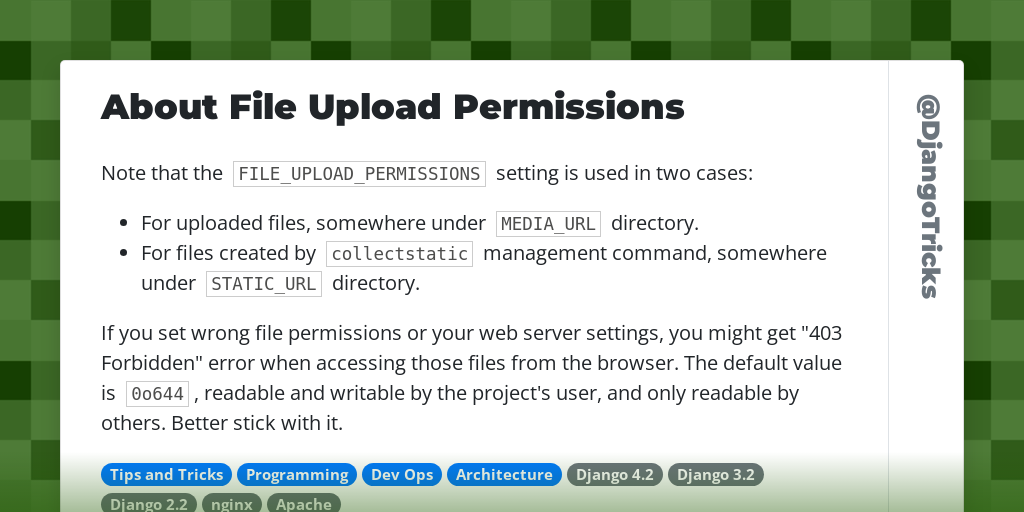 About File Upload Permissions