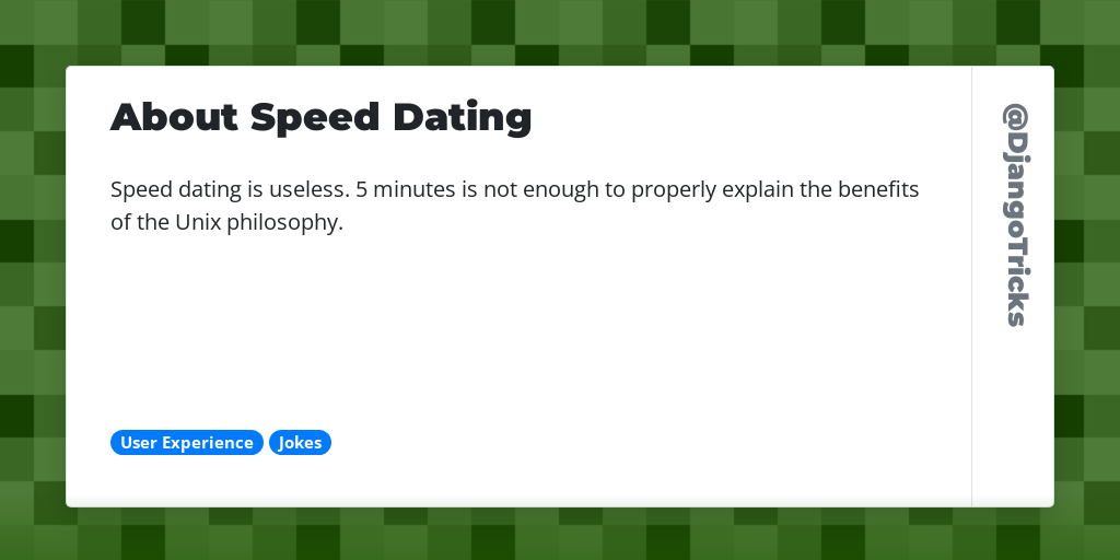 About Speed Dating