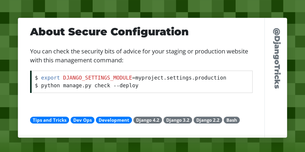 About Secure Configuration