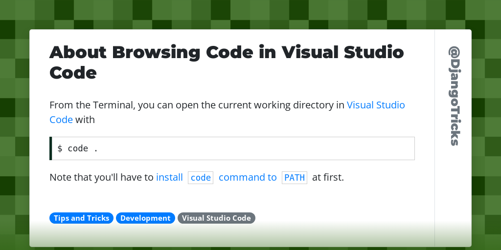 About Browsing Code in Visual Studio Code