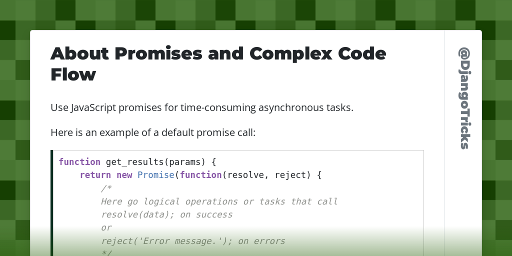 About Promises and Complex Code Flow