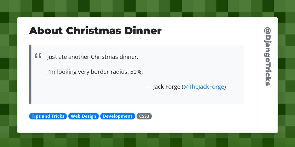 About Christmas Dinner