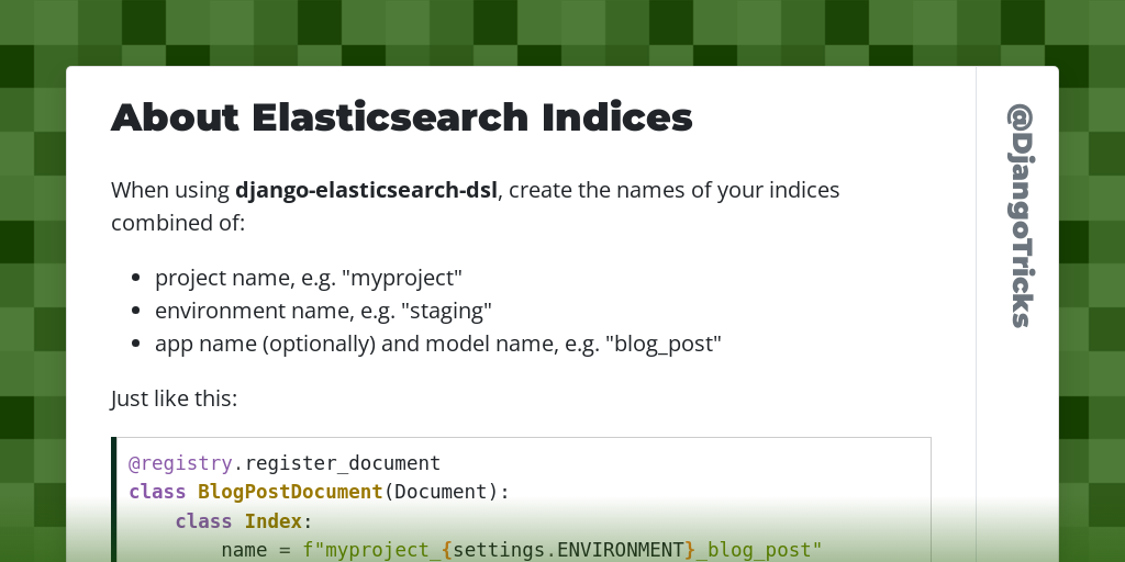 About Elasticsearch Indices