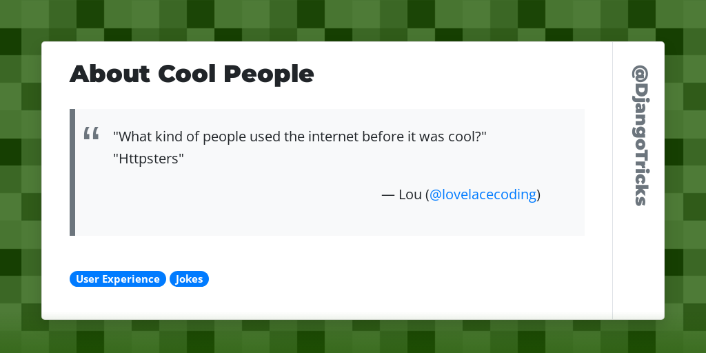 About Cool People