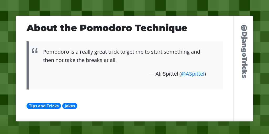 About the Pomodoro Technique