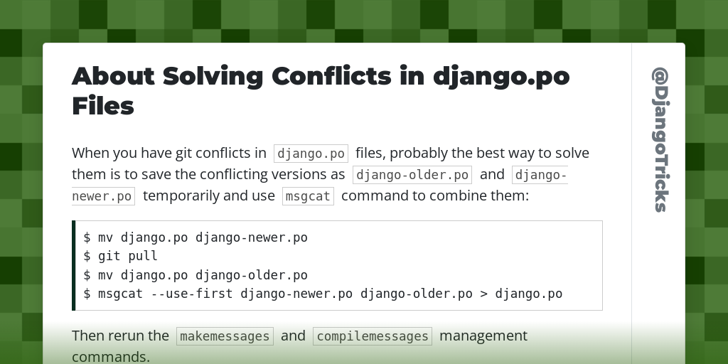 About Solving Conflicts in django.po Files