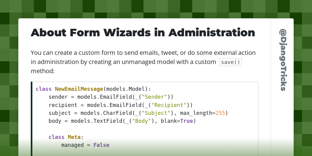 About Form Wizards in Administration