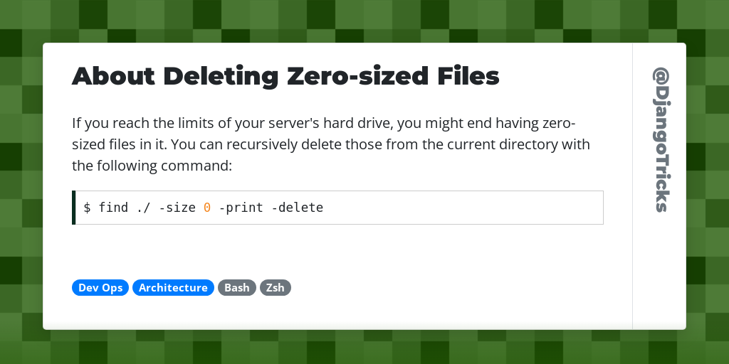 About Deleting Zero-sized Files