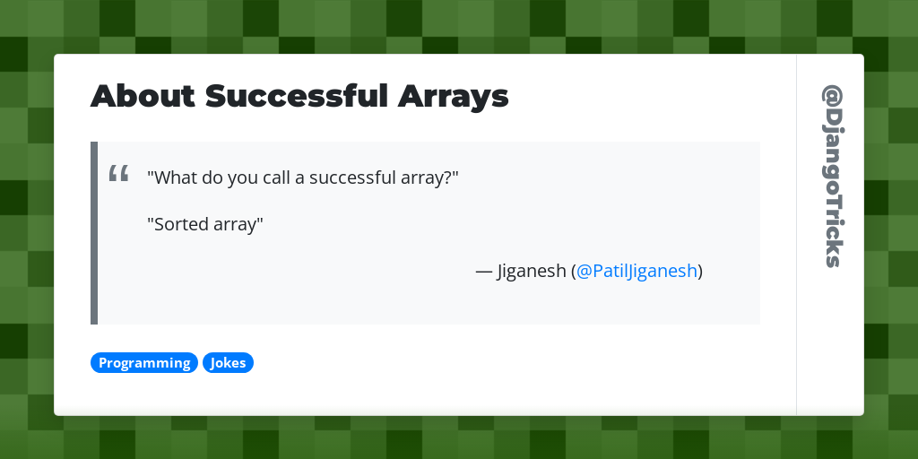  • About Successful Arrays