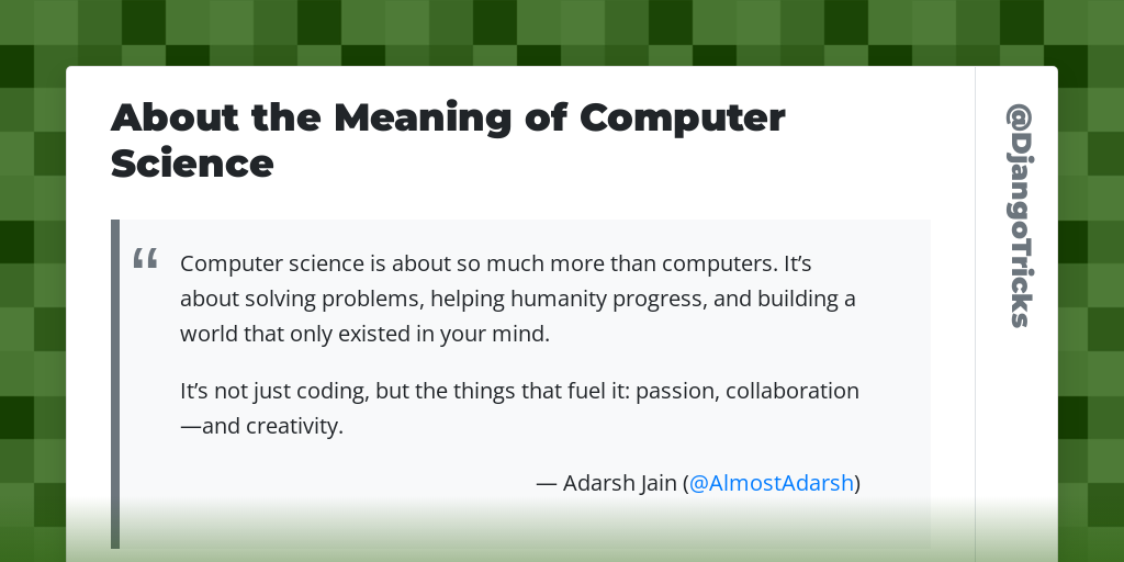 About the Meaning of Computer Science