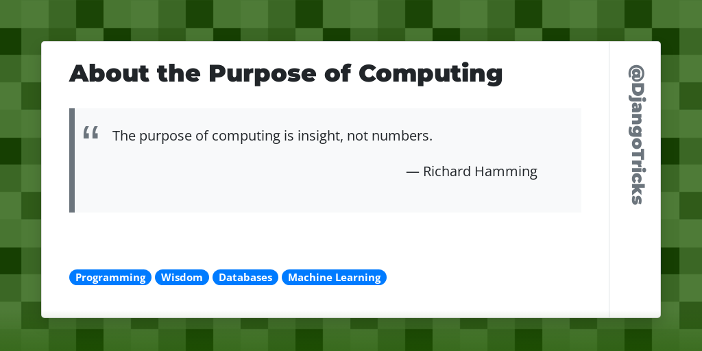 About the Purpose of Computing