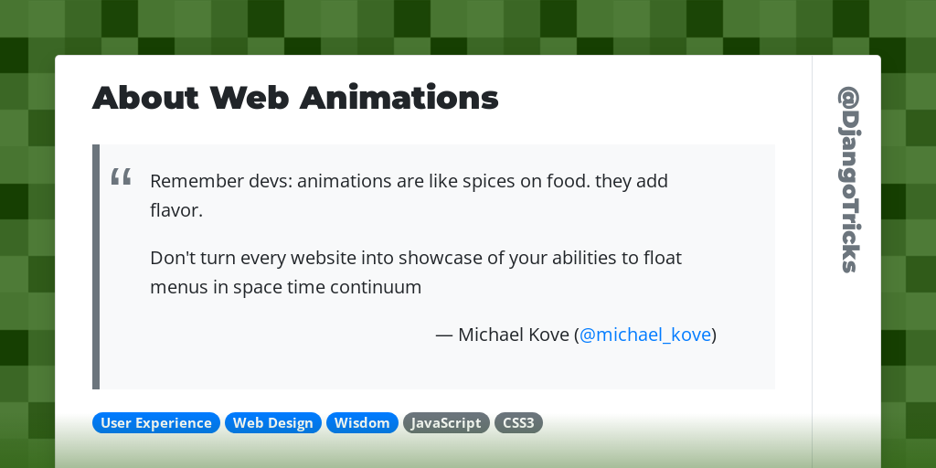 About Web Animations