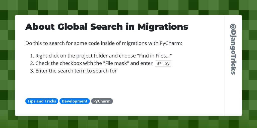  • About Global Search in Migrations