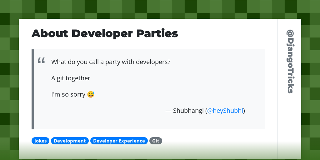 About Developer Parties