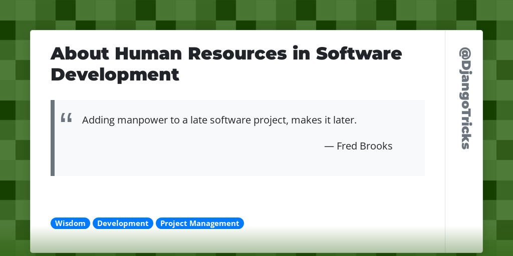 About Human Resources in Software Development