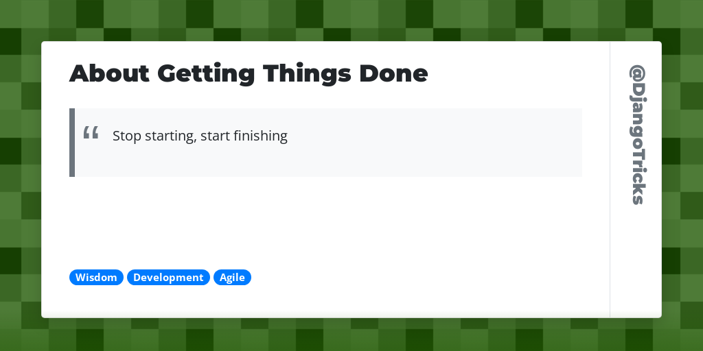 About Getting Things Done