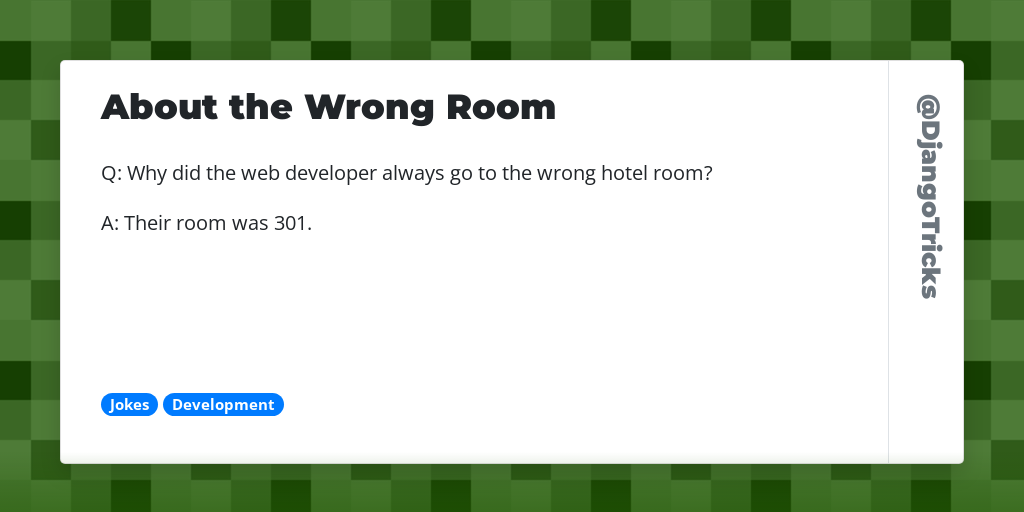 About the Wrong Room