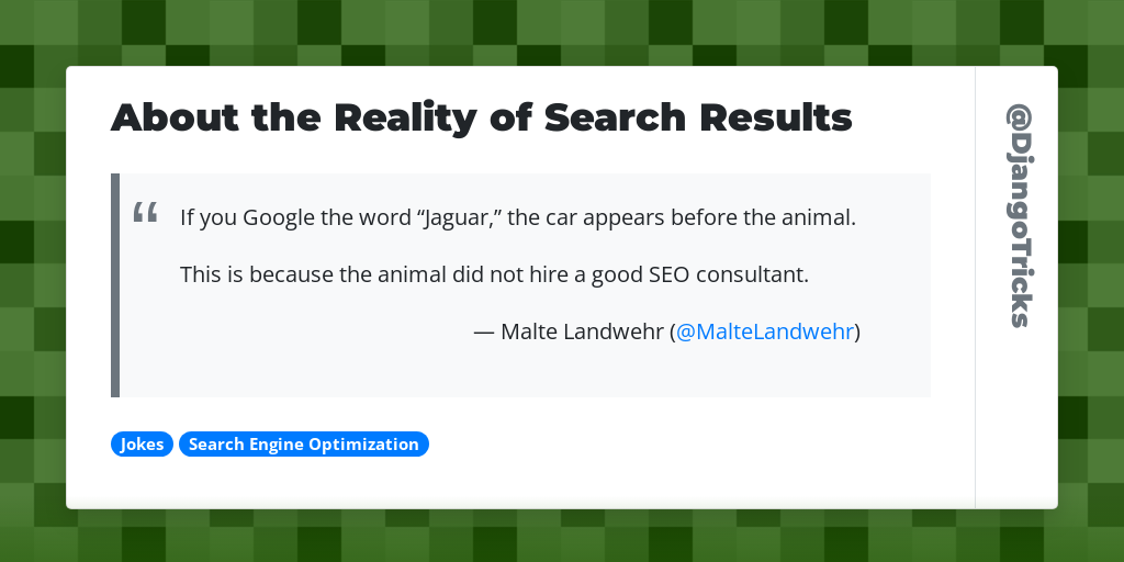 About the Reality of Search Results