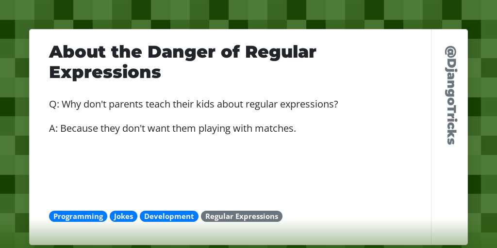 About the Danger of Regular Expressions